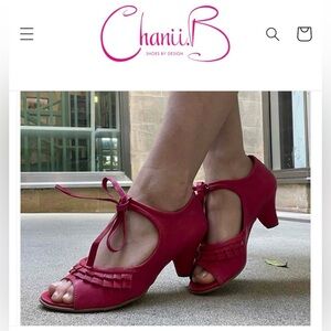 Stylish Leather dusty pink Heels